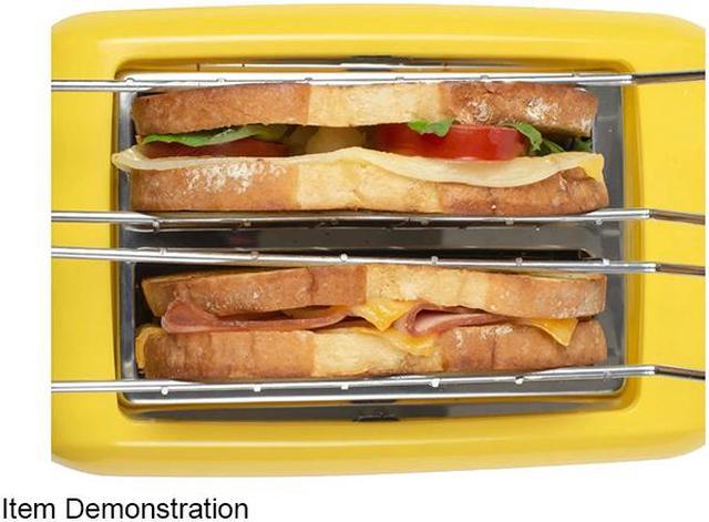 Alt view image 2 of 4 - Nostalgia Electrics GCT2 Yellow Deluxe Grilled Cheese Sandwich Toaster with Toasting Baskets with Extra Wide Slots