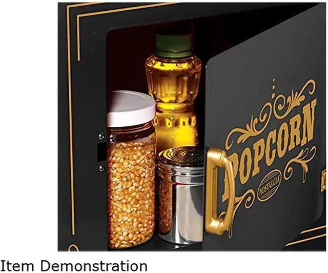 Alt view image 7 of 8 - Nostalgia CCP1000BLK 59-Inch Vintage 10-Oz. Commerical Popcorn Cart, Black