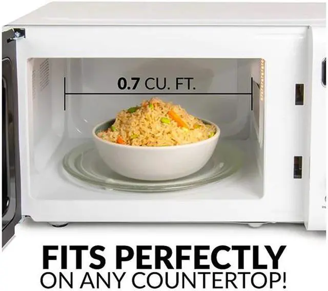 Alt view image 3 of 3 - Nostalgia Electrics 700 Watts Classic Retro 0.7 Cu. Ft. 700-Watt Countertop Microwave Oven With LED Display CLMO7WH White