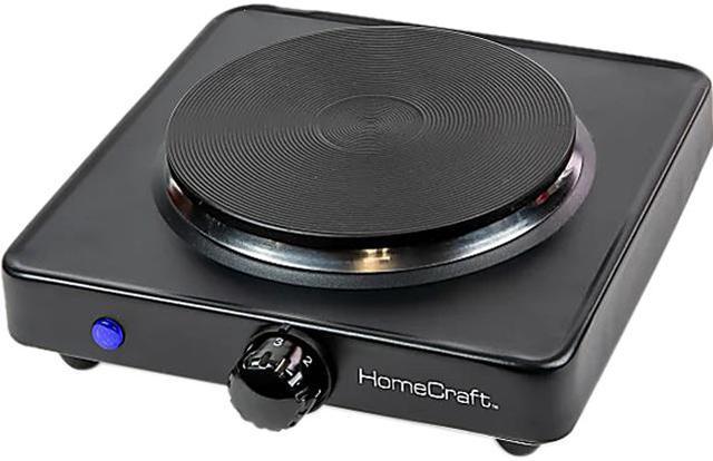 Nostalgia Electrics HomeCraft Single Burner Hot Plate Black