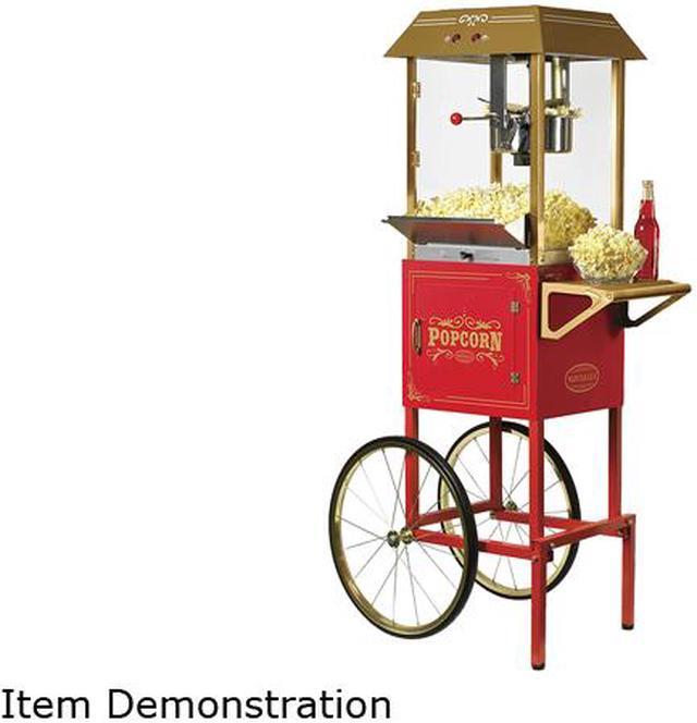 Nostalgia NKPCRT10RD Vintage 10 oz Commercial Popcorn Cart Red - 59 in. Tall