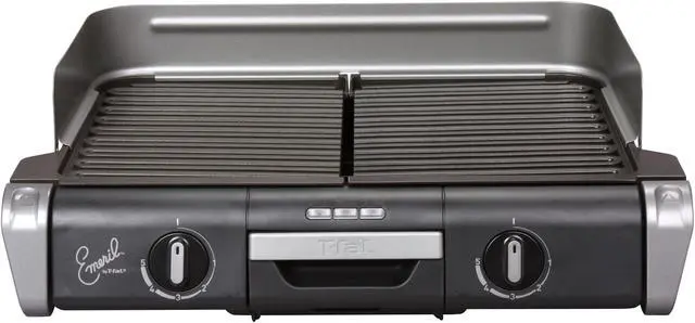 Alt view image 2 of 7 - Emeril by T-fal TG8000002 Black XL Grill