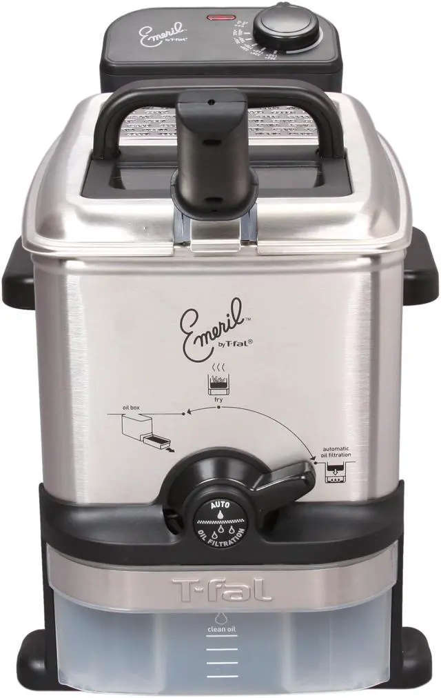 Alt view image 2 of 7 - Emeril by T-fal, FR702D001 1.8 Liter Deep Fryer with Integrated Oil Filtration System, Silver