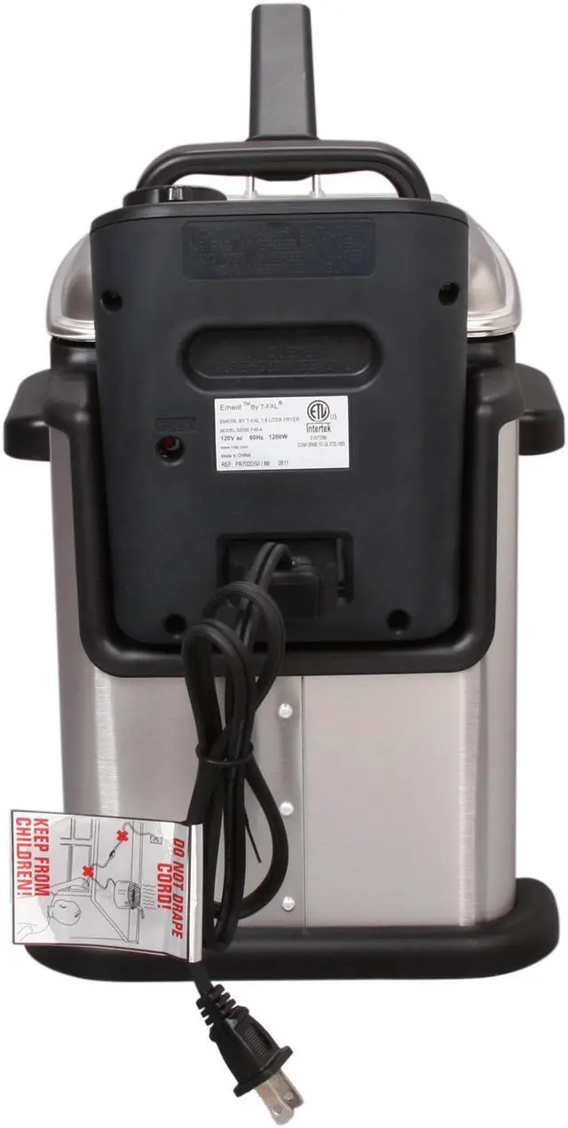 Alt view image 4 of 7 - Emeril by T-fal, FR702D001 1.8 Liter Deep Fryer with Integrated Oil Filtration System, Silver