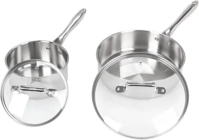 Alt view image 2 of 5 - T-FAL C839SA74 Performance Stainless Steel Copper 10-Piece Set, Silver