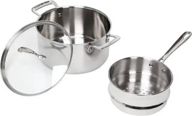 Alt view image 3 of 9 - Emeril by All-Cald Pro-Clad Stainless Steel 12-Piece Set