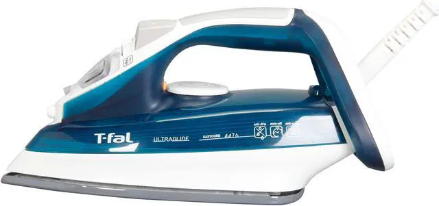 Alt view image 5 of 8 - T-fal FV4476 Ultraglide Easycord Steam Iron with CERAMIC Scratch Resistant Nonstick Soleplate, Anti-Drip and Scale System, Green