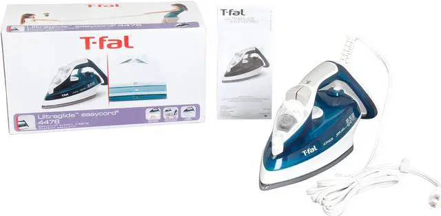 Alt view image 8 of 8 - T-fal FV4476 Ultraglide Easycord Steam Iron with CERAMIC Scratch Resistant Nonstick Soleplate, Anti-Drip and Scale System, Green