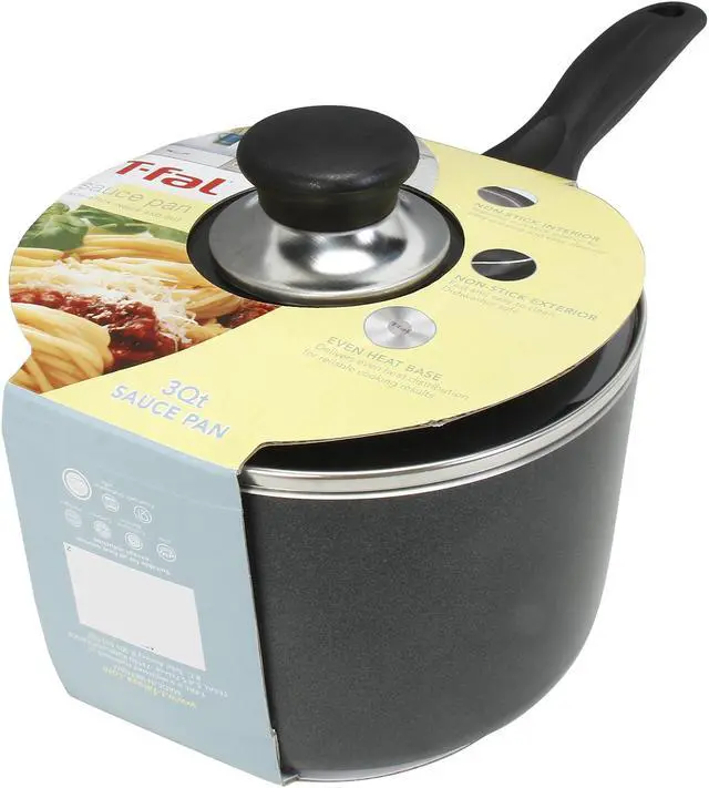 Alt view image 5 of 5 - T-fal A8572494 Specialty Nonstick 3-Quart Handy Pot Sauce Pan with Glass Lid Dishwasher Safe Cookware