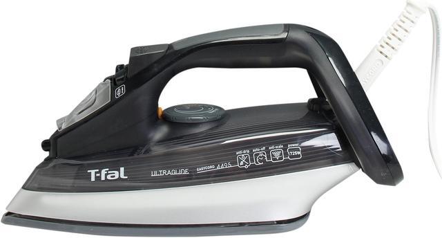 Alt view image 3 of 8 - T-fal FV4495 Ultraglide Easycord Steam Iron with Ceramic Scratch Resistant Nonstick Soleplate 1725-watt, Black
