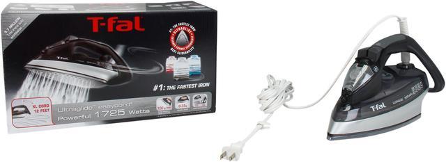 Alt view image 8 of 8 - T-fal FV4495 Ultraglide Easycord Steam Iron with Ceramic Scratch Resistant Nonstick Soleplate 1725-watt, Black