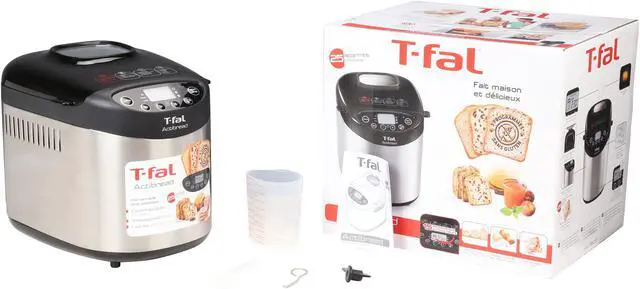 Alt view image 7 of 7 - T-fal PF311 ActiBread 15 Programs Bread Machine Stainless Steel Housing Nonstick Coating Automatic Bread Maker with LCD Display, 700-watt, Silver