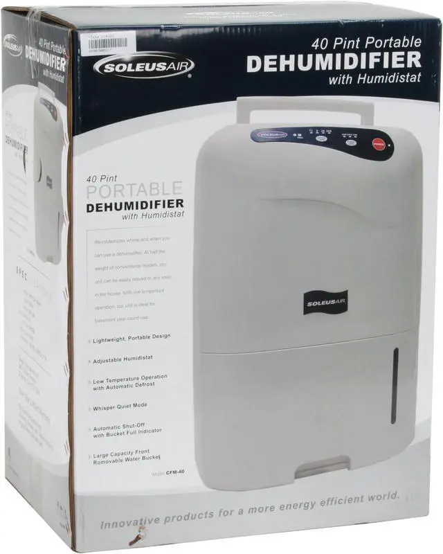 Alt view image 12 of 12 - Soleus Air CFM-40 40 Pint Dehumidifier White