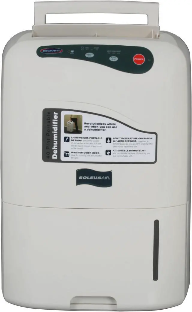 Alt view image 2 of 12 - Soleus Air CFM-40 40 Pint Dehumidifier White