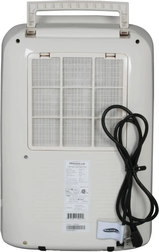 Alt view image 5 of 12 - Soleus Air CFM-40 40 Pint Dehumidifier White