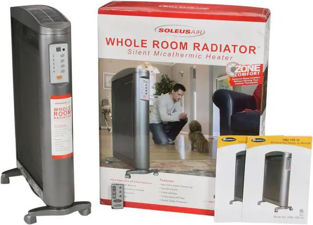 Alt view image 7 of 7 - Soleus Air HM2-15R-32 1500W Flat Panel Heater with Remote