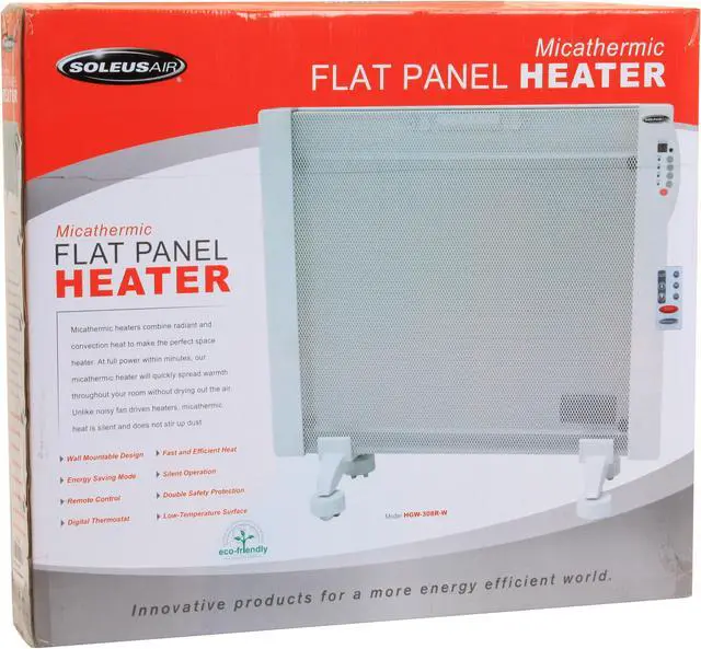 Alt view image 13 of 14 - Soleus Air HGW-308R-W Wall Mounted Micathermic Heater with Remote Control