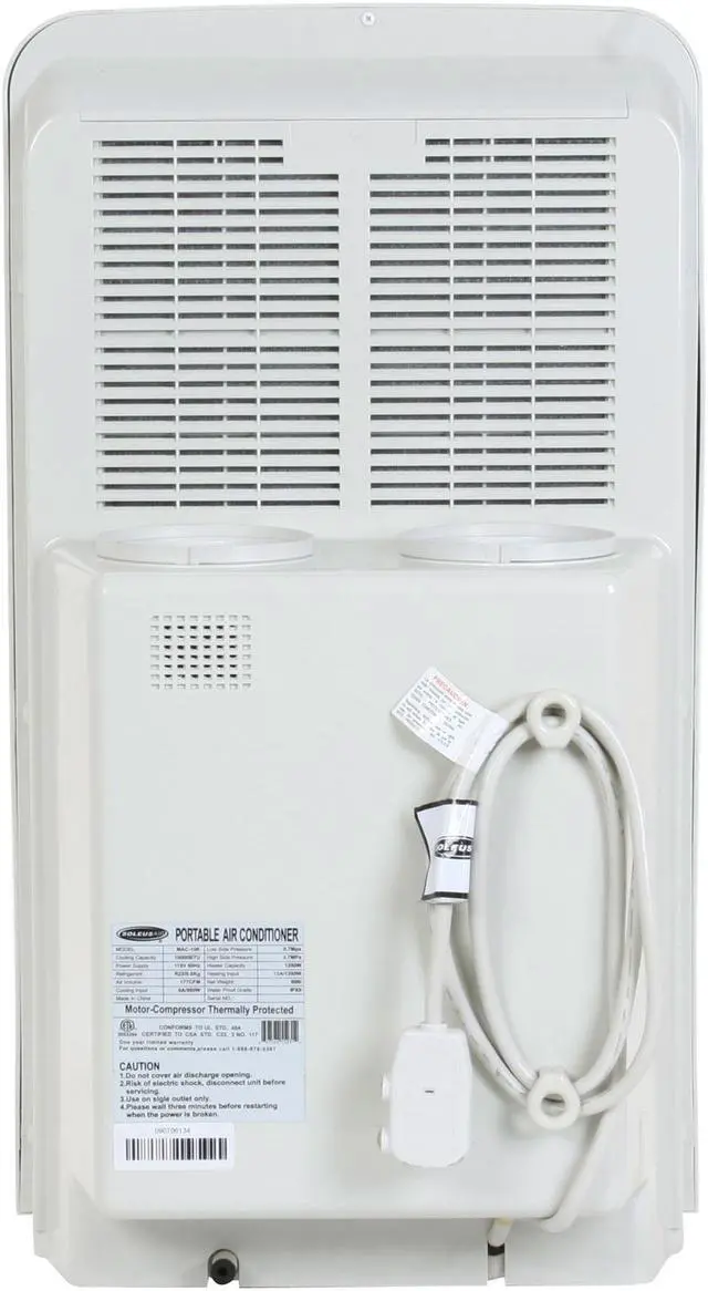 Alt view image 5 of 10 - SOLEUS AIR MAC-10K 10,000 Cooling Capacity (BTU) Portable Air Conditioner