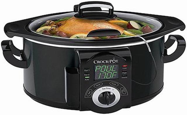 Crock-Pot 6qt Programmable Cook & Carry Slow Cooker Black SCCPVLF605-B 6 qt