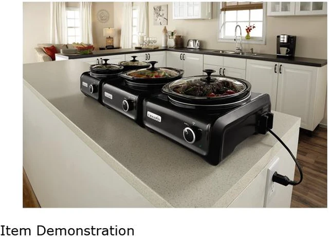 Alt view image 5 of 7 - CROCK-POT SCCPMD3-CH Metallic Charcoal 3.5 Qt. Hook Up Connectable Entertaining System, Oval 3.5-quart, Metallic Charcoal