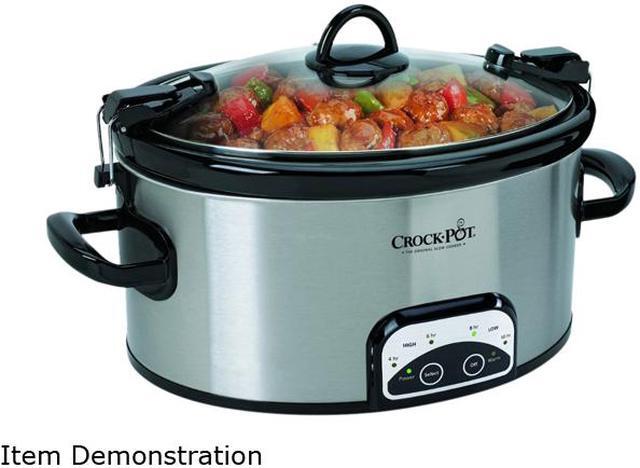 Main image of CROCK-POT SCCPVL605-S-A Stainless Steel 6 Qt. 6-Quart Programmable Cook and Carry Oval Slow Cooker