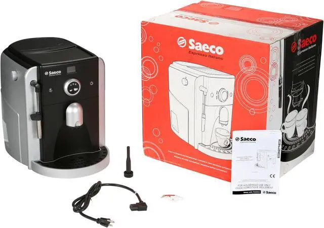 Alt view image 7 of 7 - Saeco 00566 Espresso Italiano Super Automatic Espresso Machine Silver/Black