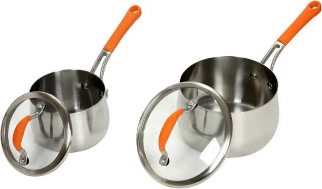 Alt view image 3 of 8 - Rachael Ray Stainless Steel 10-Piece Cookware Set