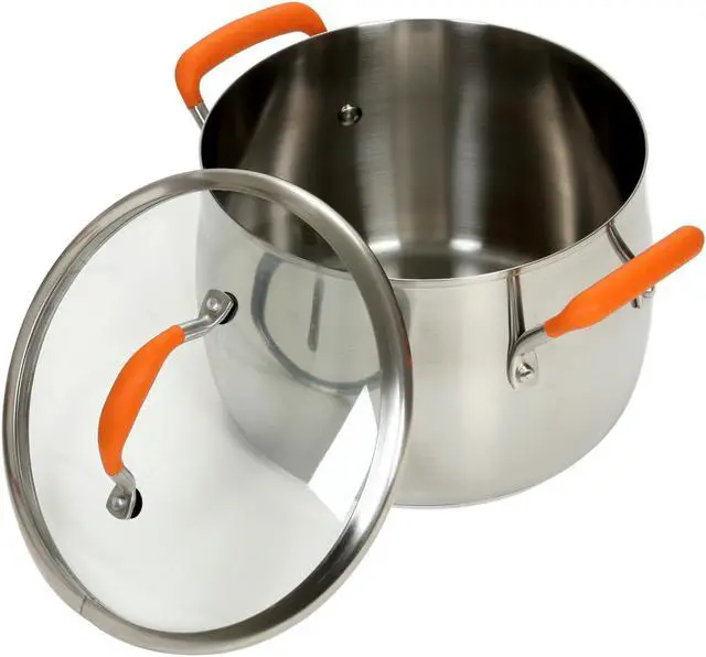 Alt view image 4 of 8 - Rachael Ray Stainless Steel 10-Piece Cookware Set