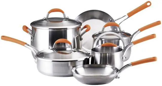 Main image of Rachael Ray Stainless Steel 10-Piece Cookware Set
