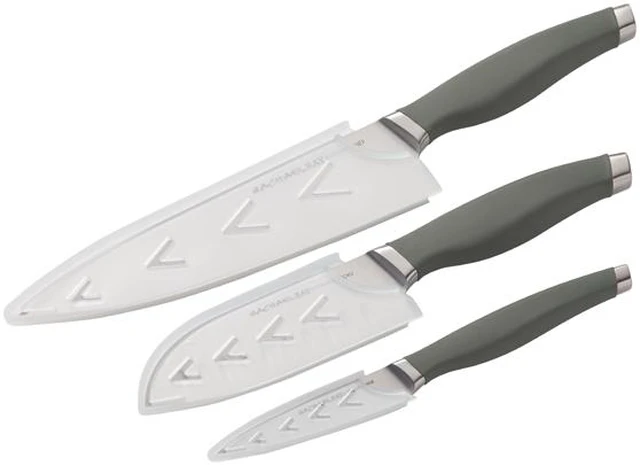 Rachel Rae Knives Rachael Ray 47755 Cutlery Japanese Stainless Steel Chef Knife Set, Gray ...