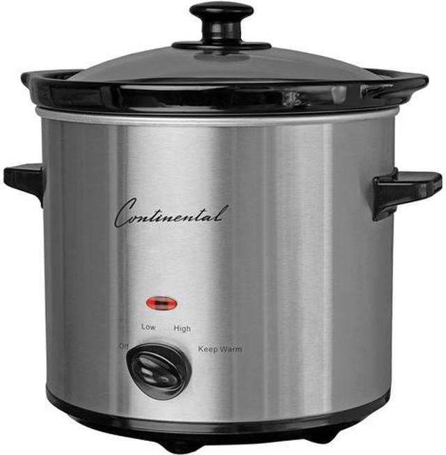 Continental Electric 4-Quart Round Slow Cooker 