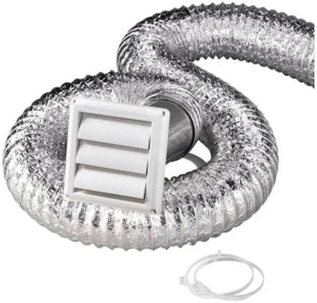 Alt view image 2 of 3 - Deflecto SK8WFW Dryer Vent Kit 8' White
