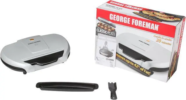 Alt view image 6 of 6 - George Foreman GR144 Platinum 144 Sq. In. Family Size Grill