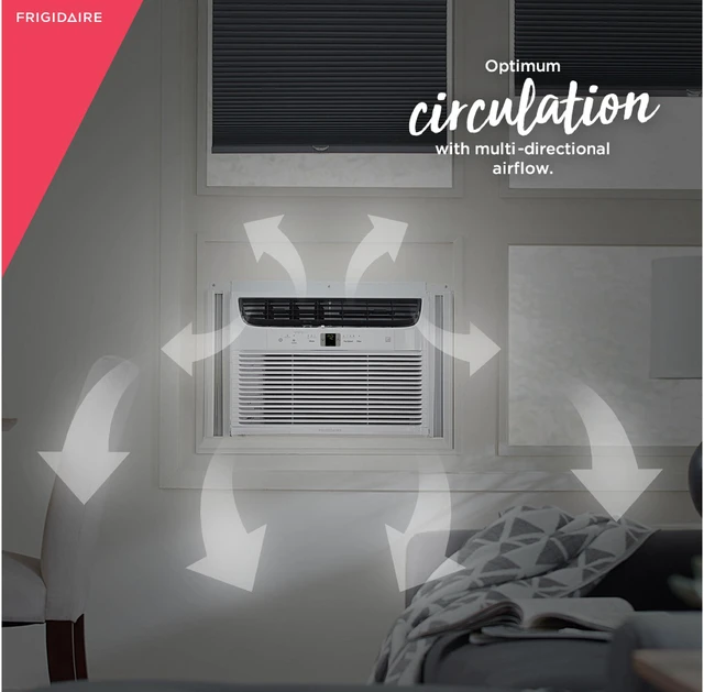 Alt view image 6 of 7 - Frigidaire FHWW123WBE Energy Star 12,000 BTU 115V Cool Connect Smart Window Air Conditioner with Wi-Fi Control, White