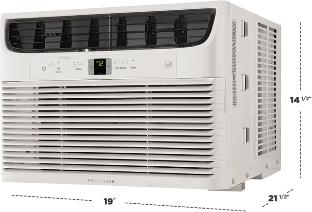 Alt view image 3 of 7 - Frigidaire FHWW123WBE Energy Star 12,000 BTU 115V Cool Connect Smart Window Air Conditioner with Wi-Fi Control, White