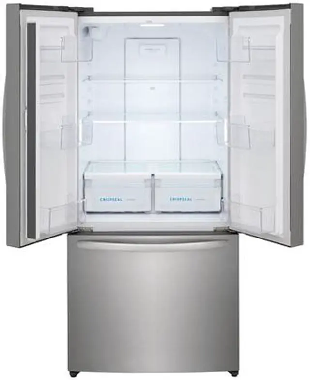 Alt view image 3 of 11 - Frigidaire 17.6 Cu. Ft. Counter-Depth French Door Refrigerator Stainless Steel FRFG1723AV