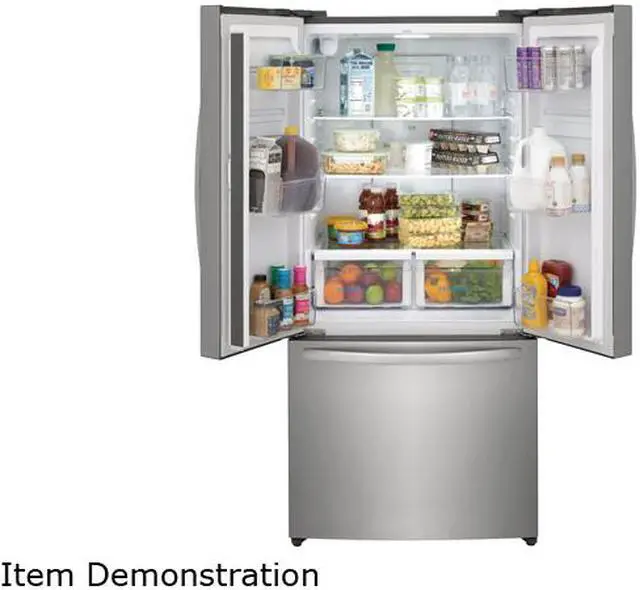 Alt view image 7 of 11 - Frigidaire 17.6 Cu. Ft. Counter-Depth French Door Refrigerator Stainless Steel FRFG1723AV