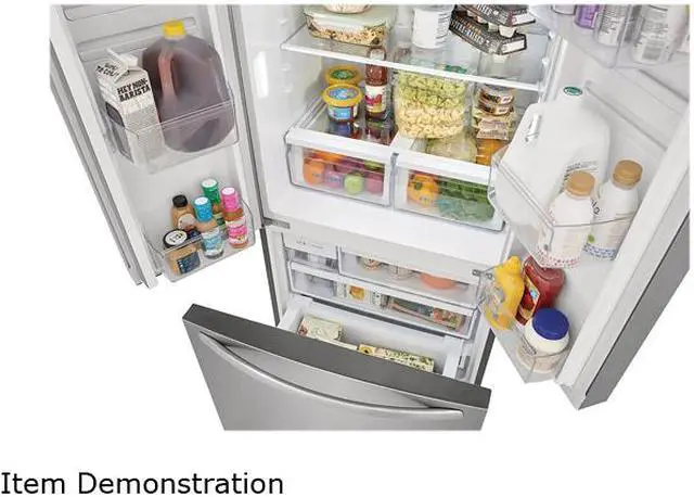 Alt view image 9 of 11 - Frigidaire 17.6 Cu. Ft. Counter-Depth French Door Refrigerator Stainless Steel FRFG1723AV