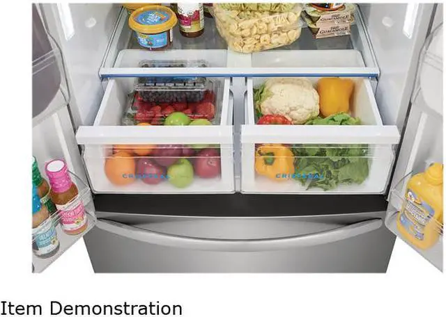 Alt view image 11 of 11 - Frigidaire 17.6 Cu. Ft. Counter-Depth French Door Refrigerator Stainless Steel FRFG1723AV