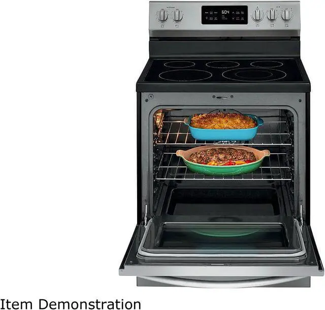 Alt view image 3 of 5 - Frigidaire Gallery 30" Freestanding Electric Range with Steam Clean GCRE3038AF Stainless Steel