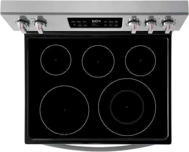 Alt view image 4 of 5 - Frigidaire Gallery 30" Freestanding Electric Range with Steam Clean GCRE3038AF Stainless Steel