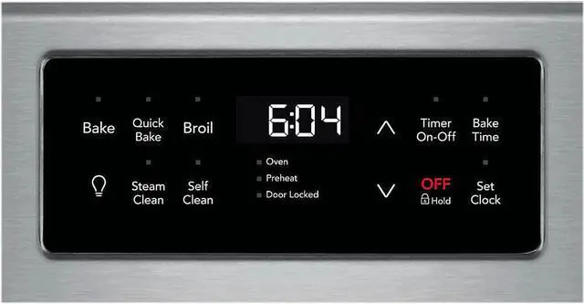 Alt view image 5 of 5 - Frigidaire Gallery 30" Freestanding Electric Range with Steam Clean GCRE3038AF Stainless Steel