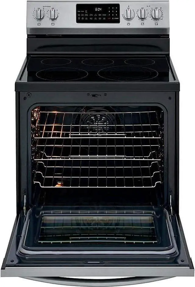 Alt view image 2 of 5 - Frigidaire Gallery 30" Freestanding Electric Range with Air Fry GCRE3060AF Stainless Steel