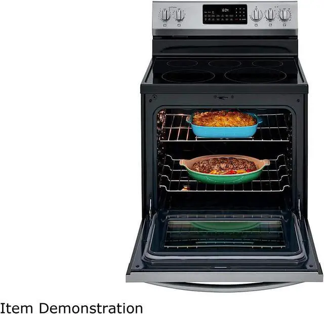 Alt view image 3 of 5 - Frigidaire Gallery 30" Freestanding Electric Range with Air Fry GCRE3060AF Stainless Steel