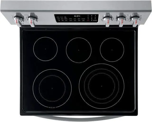 Alt view image 4 of 5 - Frigidaire Gallery 30" Freestanding Electric Range with Air Fry GCRE3060AF Stainless Steel