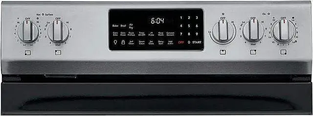 Alt view image 5 of 5 - Frigidaire Gallery 30" Freestanding Electric Range with Air Fry GCRE3060AF Stainless Steel