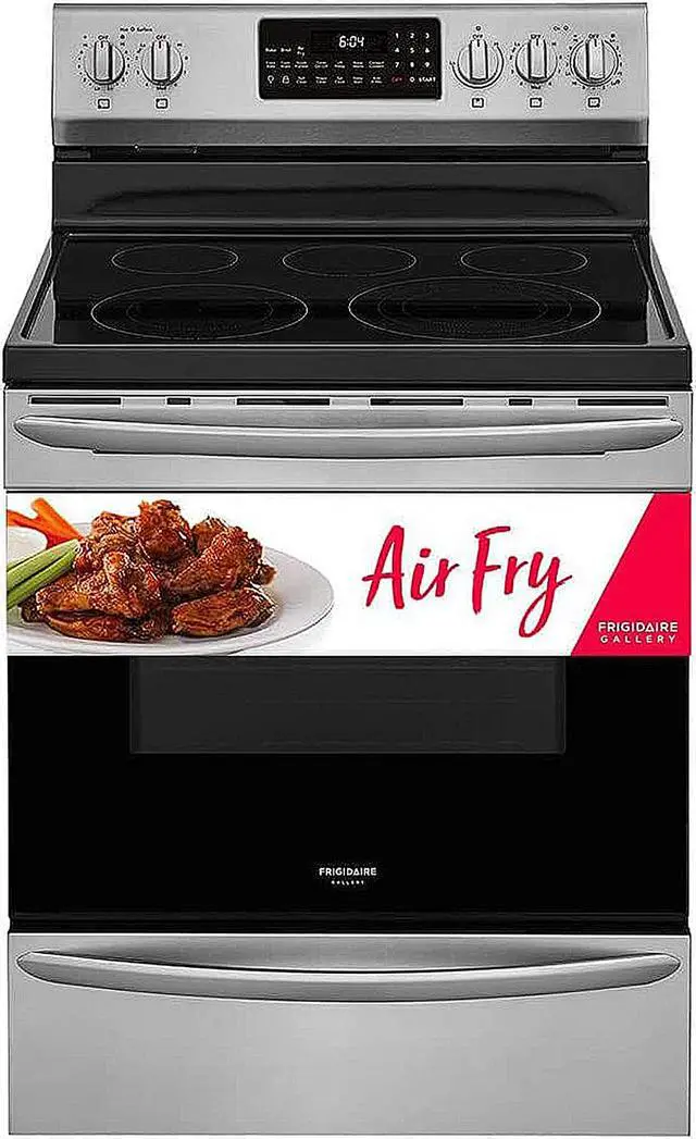 Main image of Frigidaire Gallery 30" Freestanding Electric Range with Air Fry GCRE3060AF Stainless Steel