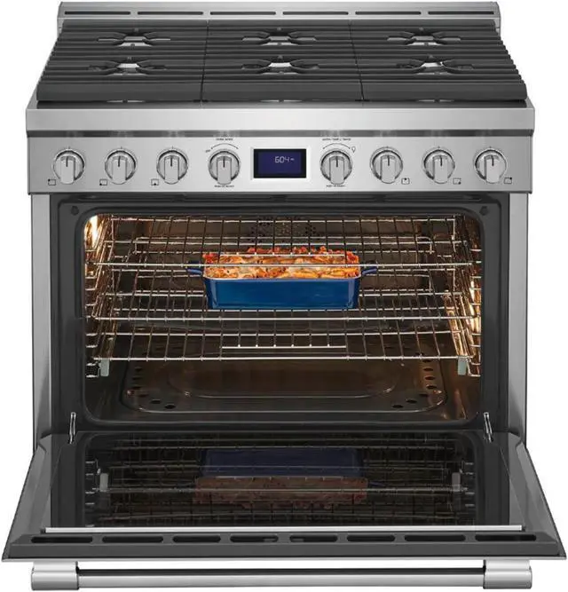 Alt view image 2 of 2 - Frigidaire Professional 36'' Front Control Freestanding Gas Range PCFG3670AF Stainless Steel