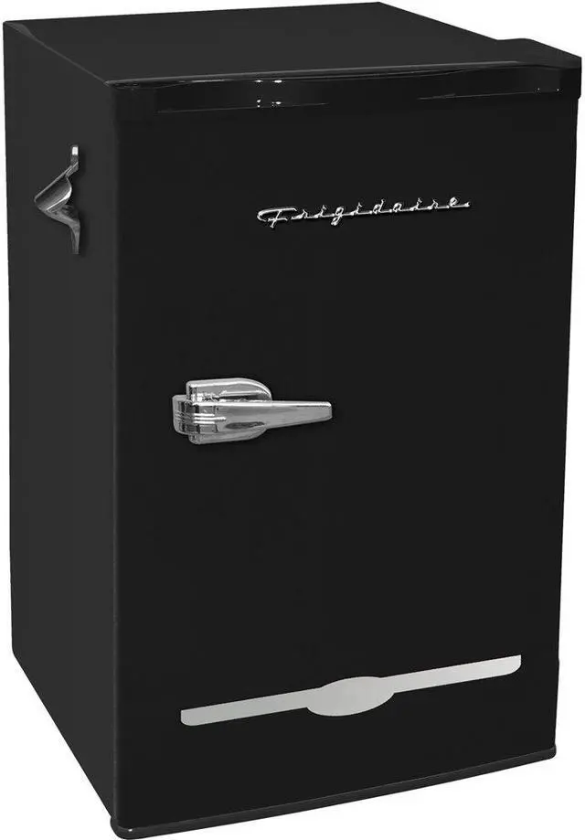 Main image of Frigidaire Retro Bar Fridge With Side Bottle Opener - Black EFR376-BLACK