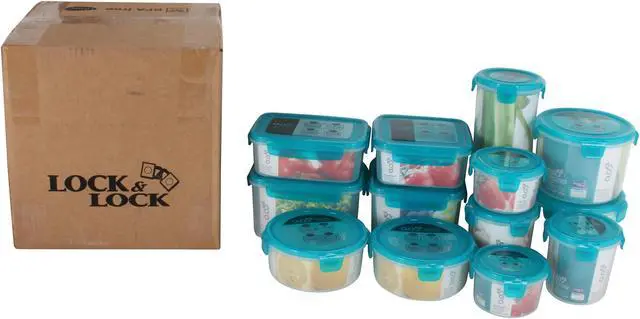 Alt view image 6 of 6 - Lock&Lock ZZF120G13 0.05g BPA free Airtight container 26Piece set / 13containers Green